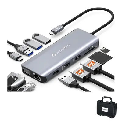 11 in 1 USB C Hub NOVOO in Transportkoffer.png