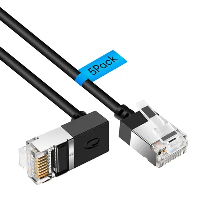 5 Stück Flexibles Cat 6A Ethernet Kabel 270° Nach Oben Gewinkeltes 0.5 M.jpg